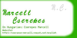 marcell cserepes business card